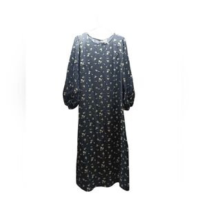 H&M Black Bishop Sleeve Gown for Work